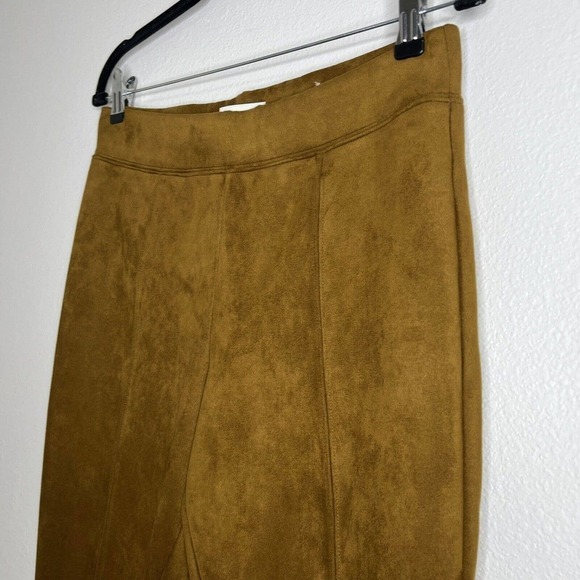 Old Navy STEVIE Caramel Brown Faux Suede Stretchy Pull On Leggings Sz M - Picture 5 of 13